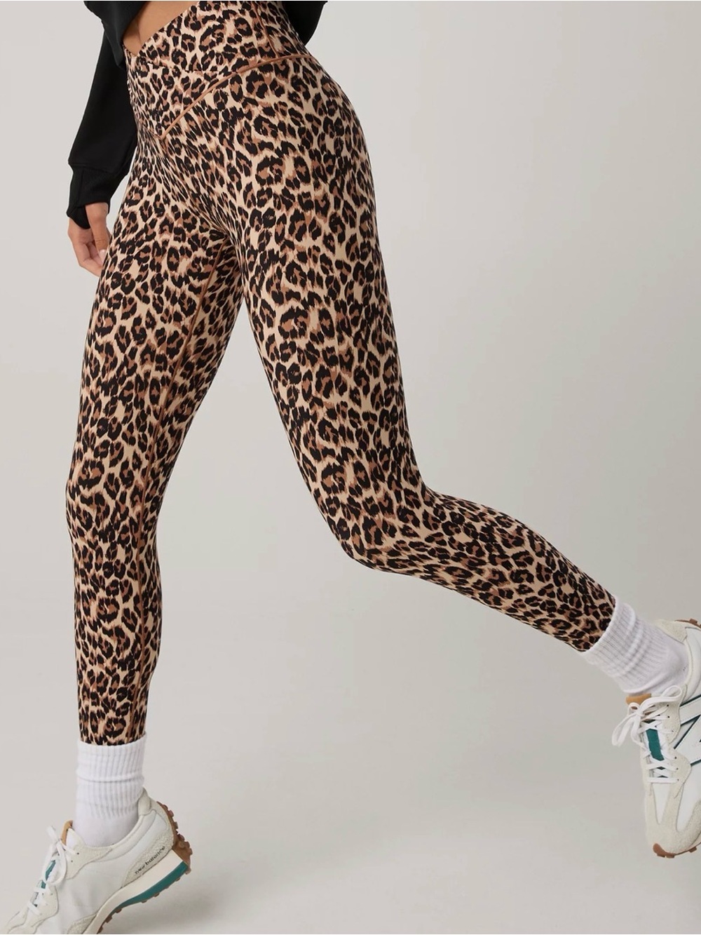 aerie Leopard Print High-Rise Leggings - Tan/Black